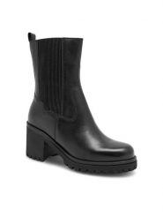 Lasocki Botki WI16-GATA-02 Czarny. Czarne botki damskie Lasocki, z materiału, bez obcasa, na słupku, bez zapięcia. Za 299.99 zł.