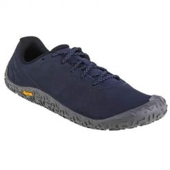 Buty do chodzenia męskie Merrell Vapor Glove. Niebieskie buty sportowe męskie Merrell, z gumy, bez zapięcia, do biegania. Za 607.00 zł.