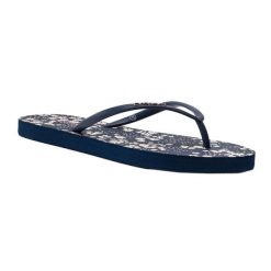 Japonki plażowe damskie Protest Prtbarra. Niebieskie klapki damskie Protest, bez wzorów, z materiału, sportowe, bez obcasa. Za 29.99 zł.
