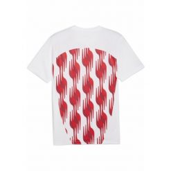 Męska koszulka przedmeczowa Girona FC PUMA White Red. Białe koszulki sportowe męskie Puma, m, bez wzorów, bez kołnierzyka, bez ramiączek, do piłki nożnej. Za 329.00 zł.