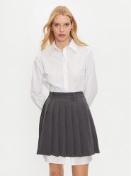 KARL LAGERFELD Koszula 246W1602 Biały Relaxed Fit. Białe bluzki damskie KARL LAGERFELD, bez wzorów, z bawełny, bez kołnierzyka, bez ramiączek. Za 799.99 zł.