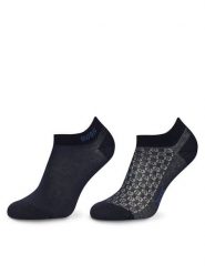 BOSS Skarpety długie 50570335 Granatowy. Niebieskie skarpety damskie Boss, bez wzorów, z wiskozy. Za 64.99 zł.
