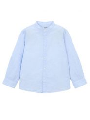 Mayoral Koszula 3118 Błękitny Regular Fit. Niebieskie koszule dla chłopców Mayoral, bez wzorów, z bawełny, bez kołnierzyka, bez ramiączek. Za 114.99 zł.