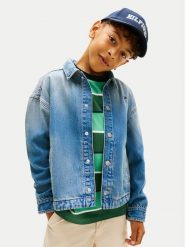 Tommy Hilfiger Koszula jeansowa Vintage KB0KB10212 Niebieski Regular Fit. Niebieskie koszule dla chłopców Tommy Hilfiger, bez wzorów, z bawełny, vintage, bez kołnierzyka, bez ramiączek. Za 349.99 zł.