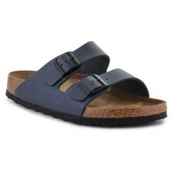 Klapki unisex Birkenstock Arizona. Czarne klapki męskie Birkenstock, z materiału, klasyczne. Za 395.25 zł.