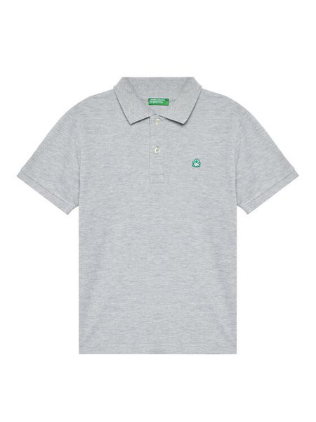 United Colors Of Benetton Polo 3089C300Q Szary Regular Fit. Szare t-shirty dla chłopców United Colors Of Benetton, bez wzorów, z bawełny, bez ramiączek. Za 89.99 zł.
