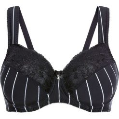 Biustonosz bonprix czarno-biały w paski. Białe biustonosze bonprix, w paski. Za 44.99 zł.