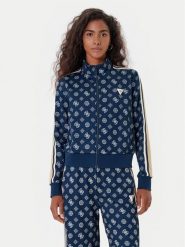 Guess Bluza V5YQ07 K0282 Granatowy Regular Fit. Niebieskie bluzy damskie Guess, m, z aplikacjami, z syntetyku, bez kaptura. Za 329.99 zł.