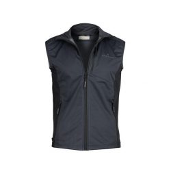 Kamizelka softshell męska Rapid. Szare kurtki męskie Bergson, m, bez wzorów, z softshellu, sportowe, bez kaptura. W wyprzedaży za 189.00 zł.