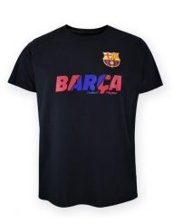 FC Barcelona czarna koszulka damska. Czarne t-shirty damskie FC Barcelona, s, z aplikacjami, z bawełny, bez kołnierzyka. Za 128.91 zł.
