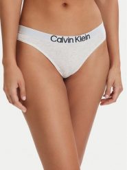 Calvin Klein Underwear Stringi LV00QD5292 Szary. Szare stringi damskie Calvin Klein Underwear, s, bez wzorów, z bawełny. Za 79.99 zł.