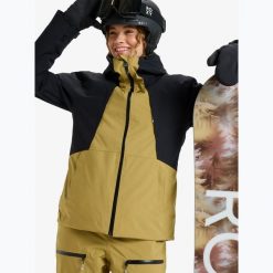 Kurtka snowboardowa damska ROXY Wild Twist. Czarne kurtki snowboardowe damskie Roxy, s, bez wzorów, z poliamidu, bez kaptura, snowboardowy, primaloft. Za 1,450.80 zł.