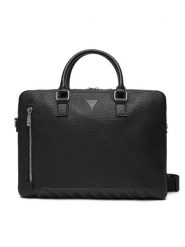 Guess Torba na laptopa HMTOLG P5447 Czarny. Czarne torby na laptopa męskie Guess, z aplikacjami, ze skóry. Za 449.99 zł.