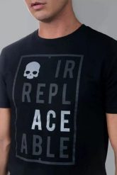 Koszulka męska Hydrogen IRREPLACEABLE COTTON TEE. Czarne koszulki sportowe męskie HYDROGEN, l, bez wzorów, bez kołnierzyka, bez ramiączek, na fitness i siłownię. Za 280.00 zł.