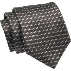 Klasyczny Krawat, Brązowy w Drobny Wzór Geometryczny, Męski, 7cm -Angelo di Monti. Brązowe krawaty i muchy Angelo di Monti, bez wzorów, z tkaniny, eleganckie. Za 45.00 zł.