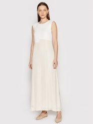 Peserico Sukienka letnia E02951 Beżowy Relaxed Fit. Brązowe sukienki damskie Peserico, na lato, bez wzorów, z wiskozy, bez kołnierzyka, bez ramiączek. Za 1,529.00 zł.
