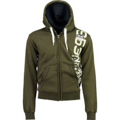 Bluza "Gandinsky" w kolorze khaki. Brązowe bluzy męskie marki Geographical Norway Men, z nadrukiem. W wyprzedaży za 136.95 zł.