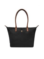 Tommy Hilfiger Torebka Popette Tote AW0AW17711 Czarny. Czarne torebki do ręki damskie Tommy Hilfiger, bez wzorów, z materiału, bez dodatków. Za 339.99 zł.