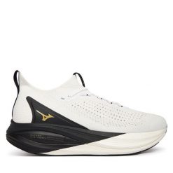 Buty do biegania Mizuno. Białe buty sportowe męskie Mizuno, bez zapięcia, do biegania. Za 799.99 zł.