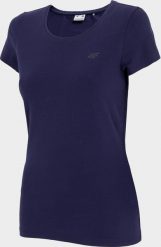4f Koszulka damska H4Z22-TSD350 Ciemny niebieski r.S. Niebieskie t-shirty damskie 4f, s, bez wzorów, bez kołnierzyka. Za 45.79 zł.