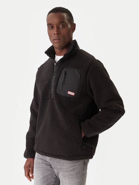 Hunter Polar Athol HARM0017252 Czarny Regular Fit. Czarne bluzy męskie Hunter, m, bez wzorów, z polaru, bez kaptura. Za 629.99 zł.