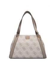 Guess Torebka Karnilla HWOS99 01220 Beżowy. Brązowe torebki do ręki damskie Guess, z aplikacjami, ze skóry, bez dodatków. Za 719.99 zł.