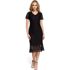 Sukienka z koronką moe275. Czarne sukienki damskie MOE, xl, bez wzorów, z koronki, wizytowe, bez kołnierzyka, bez ramiączek. Za 169.90 zł.