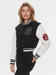 Guess Kurtka bomber W4RL56 KCD20 Czarny Relaxed Fit. Czarne kurtki damskie Guess, l, z aplikacjami, z syntetyku, bez kaptura. Za 659.99 zł.