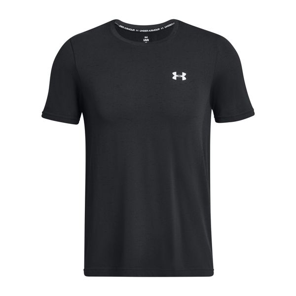 Koszulka Under Armour Vanish Seamless. Czarne koszulki sportowe męskie Under Armour, bez wzorów, bez kołnierzyka, bez ramiączek, na fitness i siłownię. Za 212.75 zł.