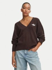 Adidas Sweter Essentials IA4444 Brązowy ciemny Loose Fit. Brązowe swetry damskie Adidas, l, bez wzorów, z syntetyku, bez kołnierzyka, bez ramiączek, bez kaptura. Za 279.99 zł.