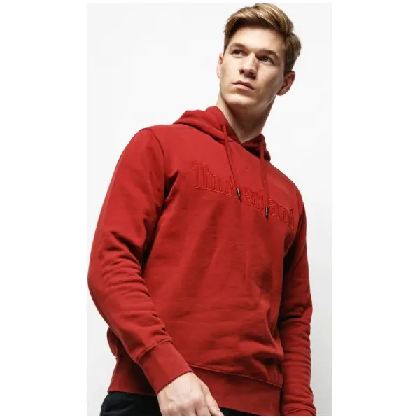 Timberland Bluza Taylor River Over Head Sweat , bordowy, rozmiar M. Czerwone bluzy męskie Timberland, m, bez wzorów, z bawełny, bez kaptura. Za 429.99 zł.