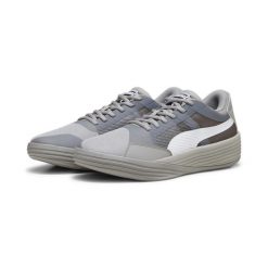 Buty do chodzenia męskie Puma Clyde All-pro Team. Białe buty sportowe męskie Puma, z materiału, bez zapięcia, do koszykówki. Za 411.00 zł.