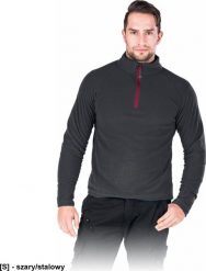 R.E.I.S. POLMENKS - Bluza polarowa męska, 100% poliester, 160 g/m - szary/stalowy M. Szare bluzy męskie R.E.I.S., m, bez wzorów, z polaru, bez kaptura. Za 52.87 zł.