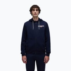 Bluza męska Napapijri B-Aylmer Full Ziphint. Czarne bluzy męskie Napapijri, m, bez wzorów, bez kaptura. Za 379.99 zł.