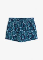 Szorty kąpielowe z wszytymi figami bikini. Niebieskie bikini damskie bonprix, bez wzorów. Za 79.99 zł.