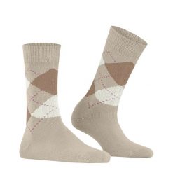Skarpetki damskie Burlington Whitby. Brązowe skarpety damskie Burlington, bez wzorów, z materiału. Za 85.50 zł.