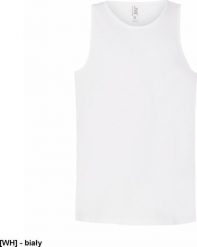JHK TSUASTRP - T-shirt męski bez rękawów - biały L. Białe t-shirty męskie JHK, l, bez wzorów, bez kołnierzyka. Za 16.11 zł.