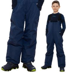 Spodnie narciarskie dziecięce KADVA Skiro Pants Jrb. Niebieskie spodnie sportowe dla chłopców KADVA, bez wzorów, z gumy, młodzieżowe, długie, narciarskie. Za 139.99 zł.