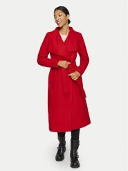 Vila Płaszcz zimowy Dica 14104996 Czerwony Regular Fit. Czerwone płaszcze damskie Vila, na zimę, bez wzorów, z syntetyku, bez kaptura. Za 429.99 zł.