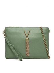 Valentino Torebka Divina VBS1R419G Zielony. Zielone torebki do ręki damskie Valentino, bez wzorów, ze skóry, wizytowe, bez dodatków. Za 209.99 zł.