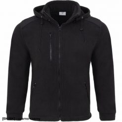 JHK PREMIUM - bluza polarowa z odpinanym kapturem 350-360 g/m2 czarno-czarny S. Czarne bluzy męskie JHK, m, bez wzorów, z polaru. Za 82.84 zł.