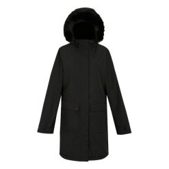 Parka Ze Sztucznym Futerkiem Dla Pań I Panów. Czarne parki damskie Regatta, m, bez wzorów, z materiału, z kapturem. Za 585.99 zł.