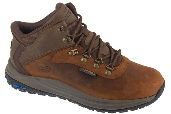 Buty trekkingowe męskie, Slip-Ins: Meroe - Pikeman. Brązowe trekkingi męskie Skechers, trekkingowe. Za 529.99 zł.