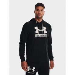 Bluza fitness męska UNDER ARMOUR Rival Terry z kapturem. Czarne bluzy męskie Under Armour, m, bez wzorów, z kapturem, na fitness i siłownię. Za 209.00 zł.