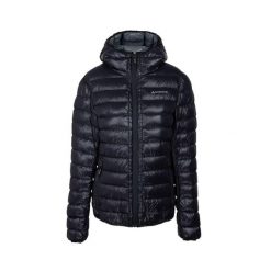 Kurtka puchowa damska BERGSON Berge1. Czarne kurtki sportowe damskie Bergson, s, bez wzorów, z puchu, bez kaptura, trekkingowe. W wyprzedaży za 559.00 zł.