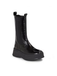 Calvin Klein Sztyblety Pitched Chelsea Boot HW0HW01686 Czarny. Czarne botki damskie Calvin Klein, ze skóry, bez obcasa, na koturnie, bez zapięcia. Za 1,079.00 zł.