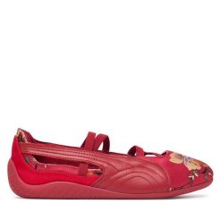 Baleriny Puma. Czerwone baleriny damskie Puma, bez wzorów, bez obcasa. Za 399.99 zł.