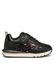 Geox Sneakersy J Fastics J46GZB 0BCBL C0037 D Czarny. Czarne buty sportowe dziewczęce Geox, bez wzorów, z materiału, bez zapięcia. Za 169.99 zł.
