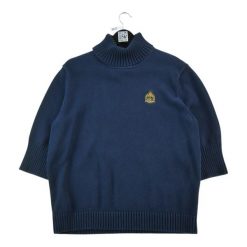 Second life - Damski granatowy sweter - Jak nowy. Niebieskie obuwie sportowe damskie Ralph Lauren, bez wzorów, na golfa. Za 127.76 zł.