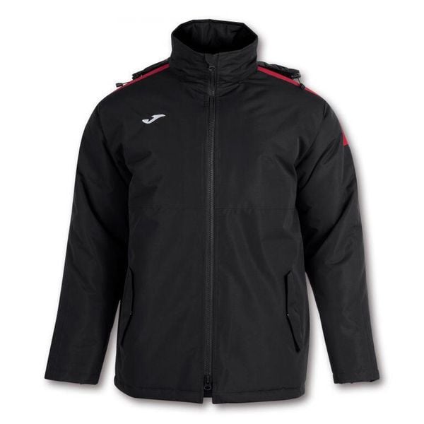 Kurtka wiatroszczelna Joma Trivor. Czarne kurtki męskie Joma, l, bez wzorów, z polaru, z kapturem. Za 372.00 zł.